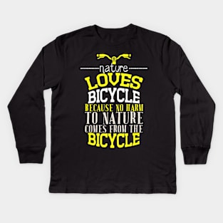 Bicycle Quote Kids Long Sleeve T-Shirt